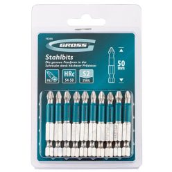 GROSS PH2x50mm 10db professional bitkészlet S2 acél