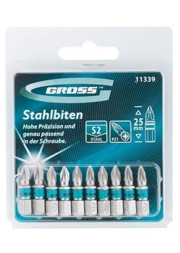 GROSS PZ1x25mm 10db professional bitkészlet