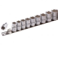 3/8 8-19mm 10 részes professional dugókulcs fej készlet