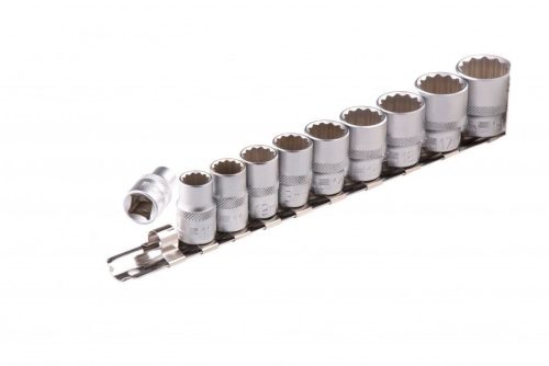 3/8 8-19mm Bi- Hex 10részes dugókulcs fej készlet Professional
