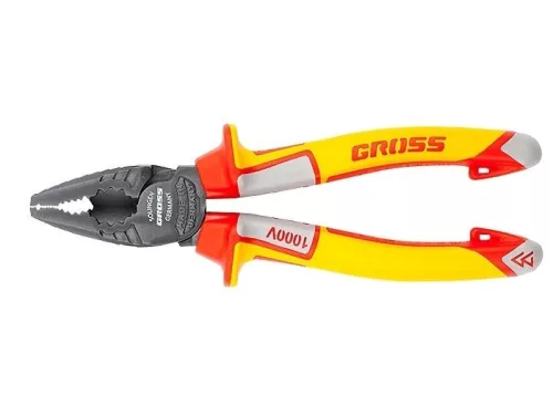 GROSS 180mm Professional szigetelt kombinált fogó 1000 V-ig