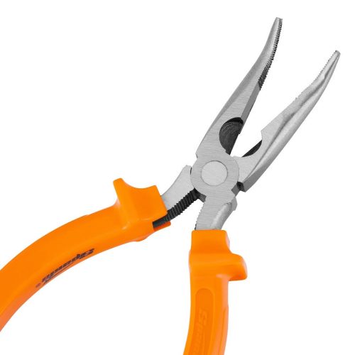 SPARTA 160mm hajlított hosszú kúpos fogó műanyag fogantyúval, csiszolt CLASSIC LINE