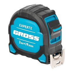   GROSS 3 mx19 mm mérőszalag Experte, kétkomponensű burkolat, mágnes, kétoldalas Professional