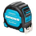 GROSS 8 m x 27 mm mérőszalag Experte, kétkomponensű burkolat, mágnes, kétoldalas Professional
