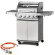 FIELDMANN 9kW/2,5kW, 4+1 égőfejes INOX gáz grill FZG 3018