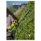 FIELDMANN 51cm/ 1,6mm 20V akkumulátoros sövényvágó FZN 70205-0 csak készülék
