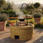 Kör bográcsozó, kerti grill, grillező, szalonnasütő