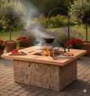 Family bográcsozó, kerti grill, grillező, szalonnasütő