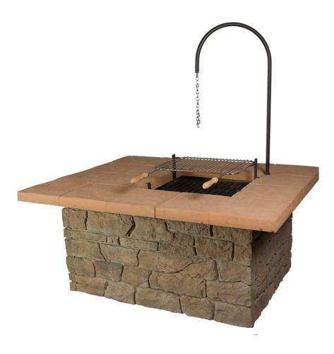 Family bográcsozó, kerti grill, grillező, szalonnasütő