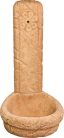 Virágos kerti kút - terracotta színű