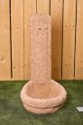 Virágos kerti kút - terracotta színű