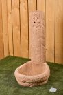 Virágos kerti kút - terracotta színű