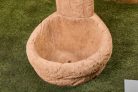 Virágos kerti kút - terracotta színű