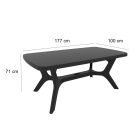 Balorca 4+1 kerti bútor garnitúra szett grafit színben