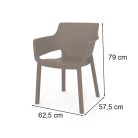 Evyon 4+1 kerti bútor garnitúra szett cappuccino