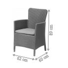 Futon 4+1 kerti bútor garnitúra grafit