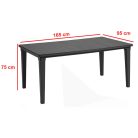 Futon 6+1 kerti bútor garnitúra grafit