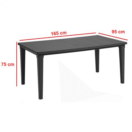 Futon 6+1 kerti bútor garnitúra grafit