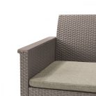 Emma Balcony quatro műrattan kerti bútor szett chicago asztallal cappuccino színben