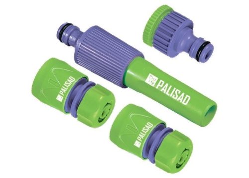 PALISAD 1/2-3/4 4db-os szett, szórópisztoly autoStop tömlőcsatlakoztató
