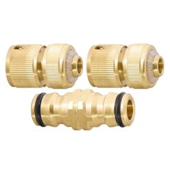   PALISAD 1/2' sárgaréz tömlőcsatlakozó készlet AQUASTOP