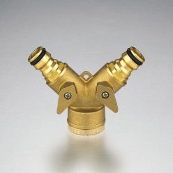   PALISAD 3/4 sárgaréz 2 csatornás elosztó csappal Y-elág locsolórendszerekhez külső
