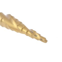   MTX 4-20mm HEX lépcsősfúró csavart horony, 2 éllel hatszög befogással TIN