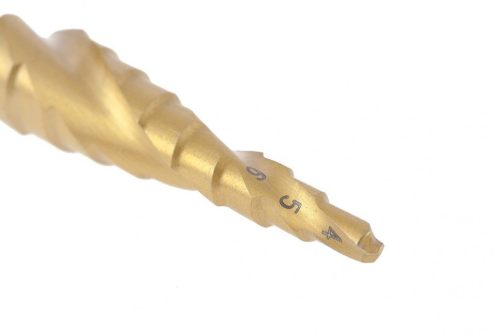 MTX 4-20mm HEX lépcsősfúró csavart horony, 2 éllel hatszög befogással TIN