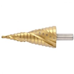   MTX 4-32mm lépcsősfúró csavart horony, 2 éllel háromszög befogással TIN
