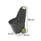 Easy go xl műanyag kerti talicska 62l szürke-világos zöld