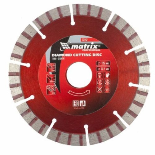 MTX 125mmxM14 turbó szegmens gyémánt betonvágó penge száraz vágáshoz
