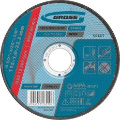 GROSS 125x1,2mm M14 Inox professional vágókorong