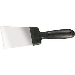 SIBRTEH 100mm spatulya rozsdamentes, műanyag nyéllel