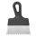 150mm 4x4mm fogazott spatulya rozsdamentes, műanyag nyéllel