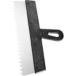   350mm 6x6mm fogazott spatulya rozsdamentes, műanyag nyéllel