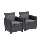 Claire duo műrattan kerti fotel grafit