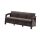 Corfu love seat max kanapé, barna színben, meleg taupe párnával