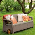 Corfu love seat max kanapé, cappuccino színben, homok párnával