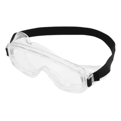 MTX polikarbonát védőszemüveg, átlátszó lencse, szellőző, gumis pánt SG-60074