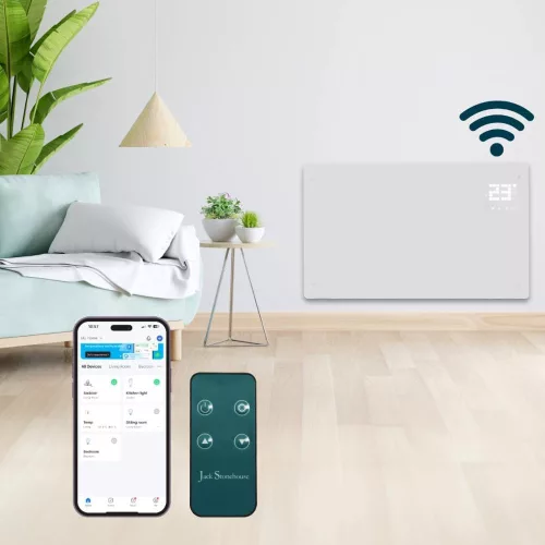 DENZEL 1500W norvég típusú elektromos panel, fűtőpanel, OptiPrime-1500, Wi-Fi, érintőképernyő, digitális termosztát 3év garancia